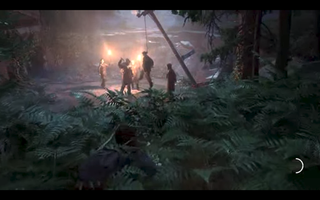 Hiding in the bush, watching people die, saving my skin oh yeah.